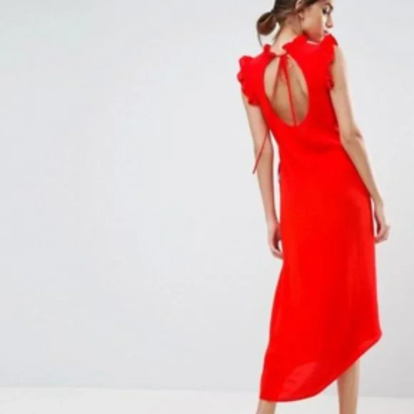ASOS | Dresses | Asos Sleeveless Maxi Tea Dress With Cut Out Back | Poshmark